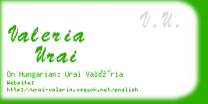 valeria urai business card